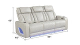 ZUN Fortuner Modern Style Upholstery Recliner Sofa Made with Wood & Massage Function Included-Beige B009P287718