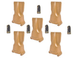 5 Pack V23SYL Dirt Teeth V Style Bucket Tooth with V23PN Flex Pins Yellow Fit for Backhoe Loader 60942739