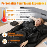 Infrared Sauna Blanket for Home Use with Armholes Wraps and Sauna Bag 37225164