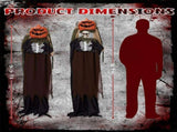 5.6ft Halloween Decorations Outdoor Life Size Animatronics Ghost with Pumpkin Head, Sound-Actived 09096478