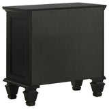 Black 3-drawer Nightstand with Pull Out Tray B062P145467
