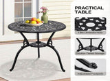 3 PCS Outdoor Bistro Set, All-Weather Cast Aluminum Butterfly Bistro Table and Chairs Set of 2, 37225764