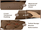 Outdoor Bench Cushion, 60 20 4 Inch, Tufted Waterproof Swing Cushion with Ties, for Patio Bench 31621793