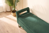 67.91"Wide Velvet Storage Soft Bench with Armrests for Living Room, Entryway and Bedroom. GREEN W3118P280145