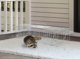 32" Live Animal Cage Trap, Heavy Duty Folding Raccoon Trap, Humane Cat Trap with Handle for Rabbits, 69987129