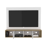 Vance 56" Wide Floating Entertainment Center with Two Cabinets , Four Shelves, Cable Management B070P286465