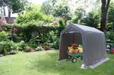 ZUN 7x12 ft Outdoor Gazebo Portable Storage Shelter Shed with 2 Roll up Zipper Doors & Vents Carport for W2373P186909