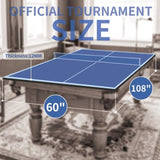 9ft Blue Mid-Size Ping Pong Conversion Top Foldable & Portable Table Tennis Table Top for Indoor W1408P262532