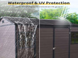 8 x 6 ft Resin Outdoor Storage Waterproof with Floor & Two Windows & Lockable Door, Tool 75043781