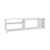 Suxta 63" Wide Tv Stand with Three Open Shelves and Three Bottle Cubbies, Cable Management, Bar Tv B200P286982