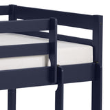 ZUN Navy Blue Twin Loft Bed with Reversible Ladder B062P181276