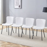 ZUN Luxury Minimalist Chairs - A set of 4 high quality dining chairs with black legs. The integral W1151P262794