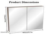 32*28Medicine Cabinet with Mirror for Bathroom, Wall Mounted Bathroom Mirror with Storage, W708P421793