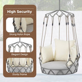 Outdoor Porch Swing Chair Hanging Basket, Hanging Chair with UV Resistant Cushion, Olefin Fabric for N704P256425A