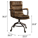 Vintage Whiskey Swivel Office Chair with Casters B062P182755