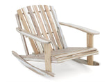 High Fanned Back Outdoor Rocker, 4.5" Wide Armrests Soothing Rocking Motion for Backyard 29305189