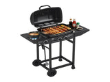 2 Burner BBQ Propane Gas Grill with Side Burner 24000 BTU Output Stainless Steel Barbecue Grill with 03887968