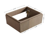 24" MURI Heidelberg Woodgrain Plywood Cabinet with 2 Doors, NO Basin and Top, NO Faucet and Sink W2615P479156