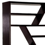 ZUN Gorgeous Contemporary Espresso Finish 1pc Display Shelf Solid wood Storage Books Zig-Zag Shelf B011P200244