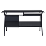 ZUN Black 2-Drawer Computer Desk B062P153857