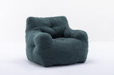010-Soft Teddy Fabric Tufted Foam Bean Bag Chair With Teddy Fabric Green W52761253