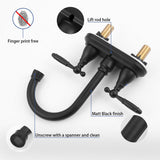 Bathroom Faucet Matte Black 360 Degree High Arc Swivel Spout 4 in Centerset Vanity Faucet Modern 48955897