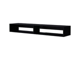 Black 2-Shelf Central Floating Media Rack B062P230643