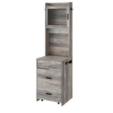 Small Vanity Desk with Mirror and LED Lights, Makeup Table with Charging Station and Storage Shelves 01088516