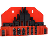 58Pc T-Slot Clamping Kit Mill Machinist Set With T-slot cleaner and Tightening Wrench W465P215022