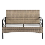 ZUN Patio Furniture, Outdoor Furniture, Seasonal PE Wicker Furniture, Four Set Wicker Furniture With 15085847