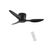 ZUN 40" Flush Mount Ceiling Fan without light, 3 Reversible Blades, with 6 Speeds Reversible DC W2352P194033