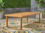 Outdoor 69" Acacia Wood Dining Table, Sandblast Natural Finish 62617.00
