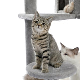 ZUN Luxury Cat Tree Cat Tower with Sisal Scratching Post, Cozy Condo, Top Perch, Hammock and Dangling 75627847