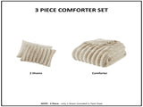 Ultrasoft Faux Fur Ribbed Comforter Set Full/Queen B035P294133