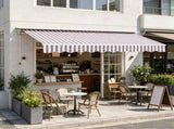 10' X 8' Retractable Awning Patio Sunshade Shelter with Manual Crank Handle UV & Water-Resistant 12580474