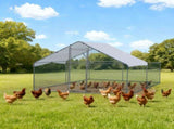 Large Peak Walk-in Chicken Coop, Heavy Duty Metal Chicken Run for Chickens with Waterproof and 41944564