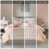 Full/Queen Metallic Printed Comforter Set B03595841