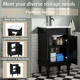 18-Inch Modern Bathroom Vanity with Sink, Modern Bathroom Storage Cabinet with Door, Freestanding N710P257401B
