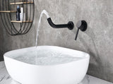 Wall Mount Faucet for Bathroom Sink or Bathtub, Single Handle 2 Holes Brass Rough-in Valve Included, 41010058