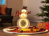 Christmas Decoration Lighted Snowman with LED Lights and Metal Stand 86803045