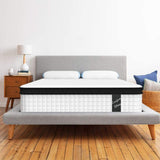 ZUN Twin Size 12 Inch 7-Zoned Cool Memory Foam Individual Pocket Spring Hybrid Mattress W3017P232166