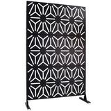Outdoor & Indoor Privacy Metal Privacy 76" H48" W, Freestanding Decorative Privacy W465P193277