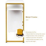 White Particleboard Iron Pipe 97*35*78cm 2 drawers and 1 door Computer desk Multiple scenes 99971577