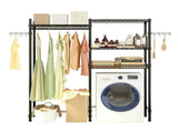 The Washer and Dryer Storage ShelfWire Garment Rack Heavy Duty Clothes RackLaundry Room Drying 59624800