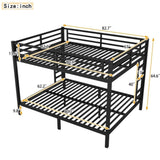 Metal Queen over Queen Bunk Bed for Teens and Adults,Space-Saving/Noise Reduced/No Box Spring W1580P247769