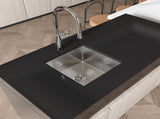Stainless Steel Kitchen Sink, 18x18 Single Bowl, Undermount HandmadeSink in Brushed Nickel, with 28630529