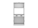 Apex Kitchen Pantry 66.3" H with Drawer, 2 Cabinets, and Microwave Stand, White B097P199736