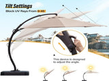 Cantilever Patio Umbrella 11ft Offset Cantilever Patio Umbrella With Base Included Large Round 34968916