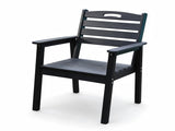 HDPE Outdoor Terrace Dining Chair Set, low maintenance - for gardens, backyards and decks - Black 18729758