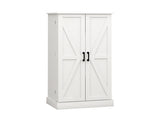50" LED Kitchen Pantry Cabinet,Freestanding Buffet Cupboards Sideboard with 2 Doors with Racks and 2 W1120127335